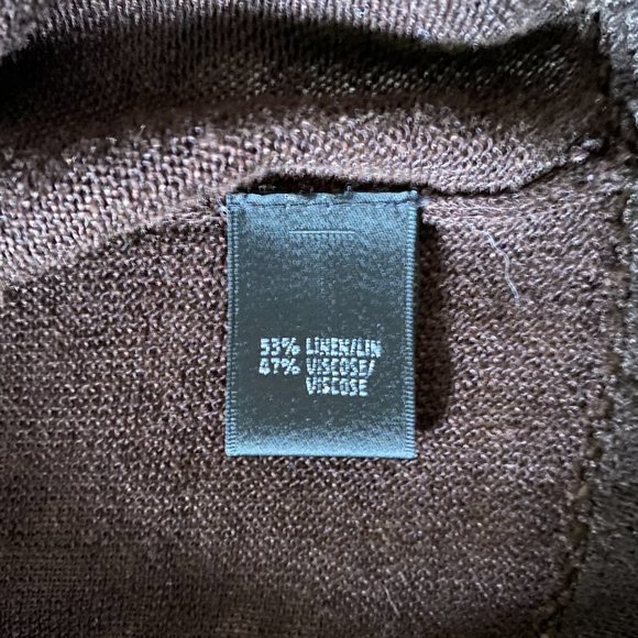 Vintage LAFAYETTE 148 Brown Lightweight Button down Sweater M - Picture 11 of 12